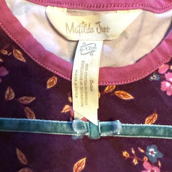 Matilda Jane 6-12M Baby Girl Floral Long Sleeve Dress & Bloomers Set - Picture 4 of 4